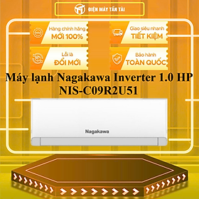 Máy lạnh Nagakawa Inverter 1.0 HP NIS-C09R2U51 - Mẫu Mới 2025 - Hàng Chính Hãng, Mới 100% 
