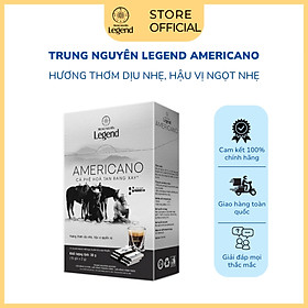 Cà Phê Đen Hòa Tan Americano Trung Nguyên Legend – Hộp 15 Gói 2gr – Hòa Tan Nhẹ Nhàng, Hậu Vị Ngọt