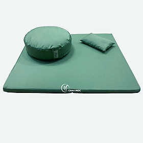 Mua Bộ bồ đoàn trụ tròn ngồi thiền  toạ cụ gập đệm mút xốp (Kaki/Xanh)