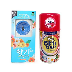 Bộ máy xịt phòng tự động Sandokkaebi + Chai xịt phòng hương nước hoa 300ml