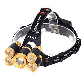 Mua Đèn pin đội đầu 5 bóng led SIEU SÁNG