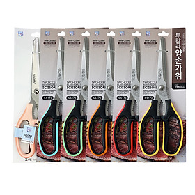 Kéo nhà bếp đa sắc màu dài 25cm, lưỡi kéo dài 14cm bằng thép không gỉ của GGOMi Hàn Quốc GG173