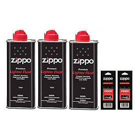 Bộ 3 Xăng 2 Bấc Zippo