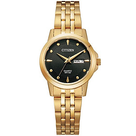 Đồng Hồ Nữ Citizen Dây Thép Không Gỉ EQ0603-59F - Mặt Đen