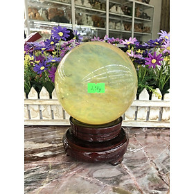 Mua Quả cầu phong thủy đá canxit vàng - Đường kính 12 8 cm