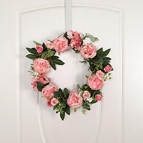 Artificial Peony Flower Garland Front Door Hanging Wreath Wedding
