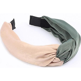 Cài Tóc Vải Lụa 2 Màu Be, Xanh Ô Liu - Mã CT097