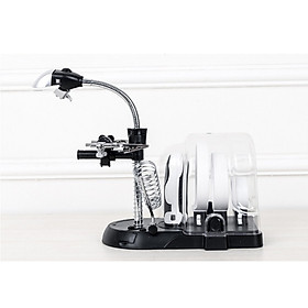 Kính lúp hỗ trợ hàn mạch có đèn, để bàn cao cấp Ver5 có 3 thấu kính phóng đại  ( Tặng kèm 03 nút kẹp cao su giữ dây điện cố định ) 