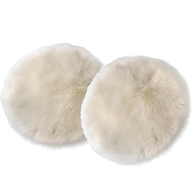 2pc Round  Faux  Seat Cushion Pad Artificial  Pad for Home