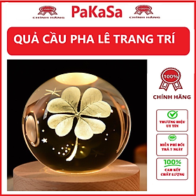 Quả cầu pha lê 3d tuyết phát sáng, đèn trang trí phòng ngủ, quà sinh nhật lưu niệm, decor để bàn làm việc- Hàng Chính Hãng