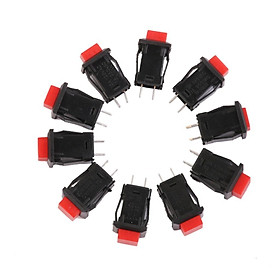 10 X Boat Car Lock On-off Push Button Lock Switch Red 14 * 14mm