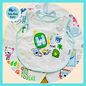 Túi 3 Yếm Ăn Dặm 2 Lớp Cotton JOU - Chất vải Cotton Mềm, mại, miếng dán mềm - Kích cỡ 1-3 Tuổi