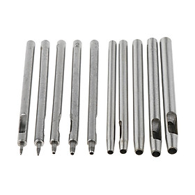10 Chiếc Thép Carbon Rỗng Bộ Đục Lỗ, Da Đục Lỗ Cắt 0.5-5 Mm