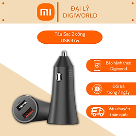 Mua Tẩu sạc xe hơi Xiaomi 37W - Hàng chính hãng - Sạc USB Oto Mi 37W Dual-Port màu Đen  chất liệu hợp kim cao cấp sang trọng