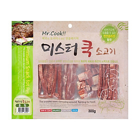 Đồ gặm snack thưởng thịt khô bò cho chó - Beef Jerky (Mr.Cook - Made in Korea)