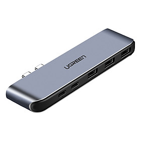 Mua Bộ Chuyển Đổi 2 USB Type-C Sang 3*USB 3.0 Ports  Type-C PD màu Gray Ugreen TC50775CM206 Hàng chính hãng.
