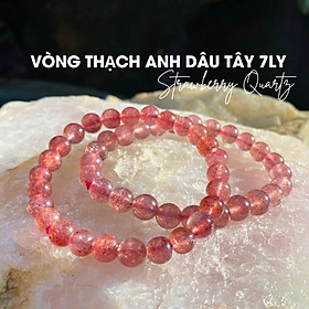Vòng tay thạch anh dâu đỏ 7ly, 8ly, 9ly, 10ly