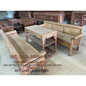 Mua bộ bàn ghế phòng khách trường kỷ gỗ gụ
