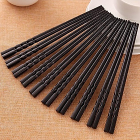 Mua Đũa Nhật kháng khuẩn nội địa Nhật Đũa nhựa đen cao cấp melamine 24cm