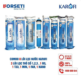 Mua Combo 8 lõi lọc nước Karofi hàng chính hãng dùng cho máy lọc nước Karofi K8IQ-2