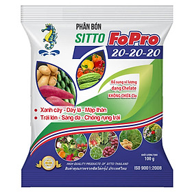 Mua Phân bón lá NPK hòa tan Sitto FoPro 20-20-20+TE gói 100g