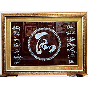 Mua Chữ Tâm “Tranh khảm ốc sơn mài”