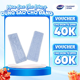 Bông Lau Thay Thế Cây Lau Nhà MyJae Đài Loan Sợi Polyester Kéo Vắt Thông Minh Sạch Nhanh 360 Độ 125cm