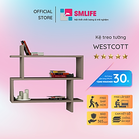 Mua Kệ gỗ treo tường trang trí hiện đại SMLIFE Westcott  | Gỗ MDF dày 17mm chống ẩm | D70xR20xC65cm - Màu