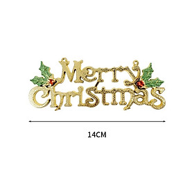 Phụ Kiện Trang Trí Cây Thông Giáng Sinh Hình Chữ Merry Christmas 3D Kích Thước 14 / 20cm