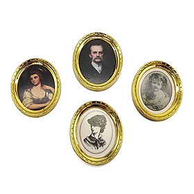 4xMini Doll Bedroom Furniture Picture Frame Accessories for 1:12 Doll House Accs