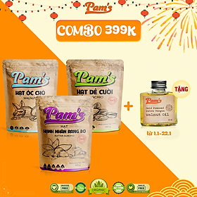 COMBO Chăm Sóc Tim Mạch - Hạt Óc Chó Chile 500g + Hạnh Nhân Rang Bơ500g +