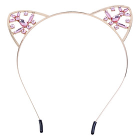 Bờm Tai Mèo Đính Đá Hồng TCH1709021