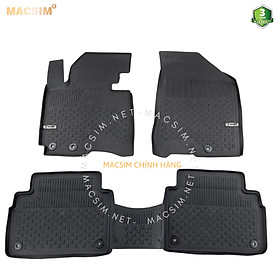 #Hyundai iX35, Thảm lót sàn ô tô nhựa TPE Silicon Hyundai iX35 2010-2015 Black, Beige Nhãn hiệu Macsim