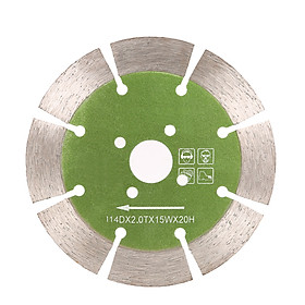 Lưỡi Cắt Kim Cương Có Lổ Làm Mát 20mm Bên Trong Bằng Đá Cẩm Thạch (114 x 2.0 x 20 mm)