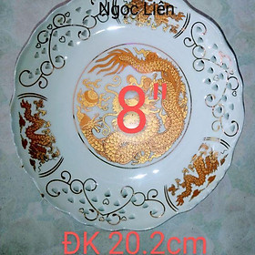 Mua Dĩa trái cây trắng rồng vàng