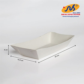 Mua Khay giấy đựng thức ăn - Lốc 50 khay giấy trơn