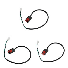 3 Pieces Handlebar Starter Kill Switch For  DirtBike 50/70/90/110/125cc