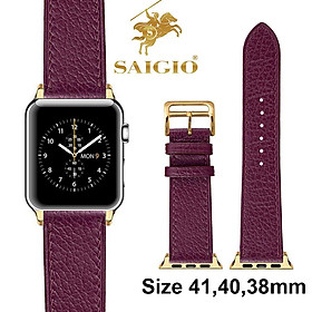 Dây Apple Watch 41mm 40mm 38mm, Chất Liệu Da Bò Cao Cấp, Dây Đeo Phong Cách Cổ Điển, Đơn Giản Và Tinh Tế, Tương Thích Các Phiên Bản Series 9/8/7/6/5/4/3/2/1/SE/SE2