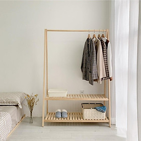 Mua Gía treo quần áo chữ A GU.DECOR WOODEN - Kệ treo đồ chất liệu Gỗ thông nhập khẩu Newzealand loại 1