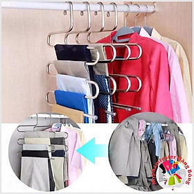 Mua (SIÊU RẺ) Móc treo quần áo INOX 5 tầng