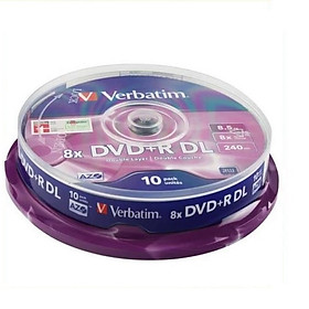 Mua Đĩa DVD+R DL 8.5GB Verbatim - Hàng chính hãng (Lốc 10 đĩa)