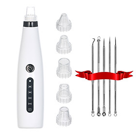 Portable Blackhead Remover Electric Blackhead Suction Device with 6 Suction Probes and 5 Adjustable Suction Force 5PCs