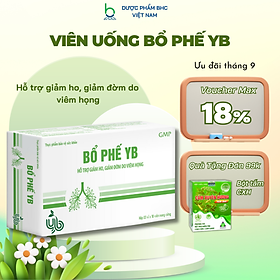 Viên Uống Bổ Phế YB Hỗ Trợ Giảm Ho, Giảm Đờm, Bổ Phế Hiệu Quả - 30 viên