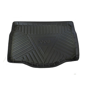 Thảm lót cốp xe ô tô Peugeot 2008/208 2014-nay nhãn hiệu Macsim chất liệu TPV cao cấp màu đen