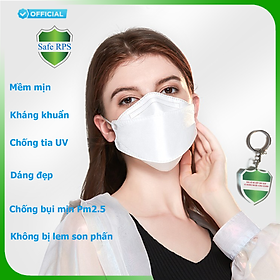 Hộp 10 cái Khẩu trang 4D Hello Mask cao cấp bảo vệ hô hấp kháng khuẩn , chống bụi siêu mịn PM2.5 ; tặng 1 móc treo khóa mica