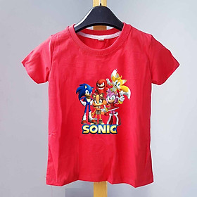 Áo thun in Sonic cho bé trai