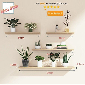 Mua Bán sỉ  Kệ gỗ treo tường sâu 15cm tặng kèm phụ kiện lắp FREE SHIP hàng công ty chất lượng đảm bảo