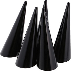 5 Piece Plastic Finger Cone Ring Stand Jewelry Display Holder Showcase