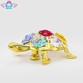 Rùa Mạ Vàng Đính Pha Lê Swarovski