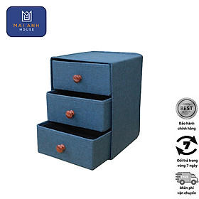 Tủ đựng đồ đa năng mini 3 ngăn - DS4697 - vải Oxford 600D cao cấp phong cách Hàn Quốc, gấp gọn thông minh